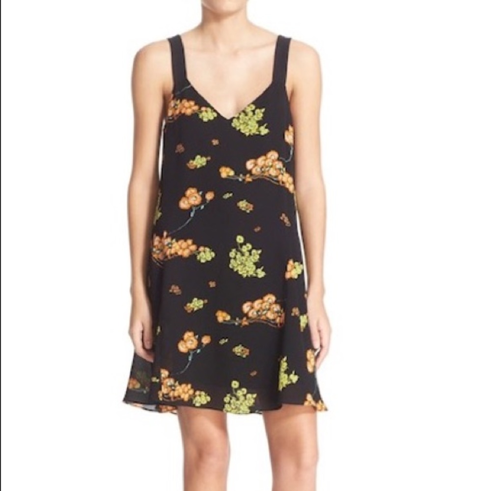 A.L.C Serena Floral Print Silk Dress Size 4